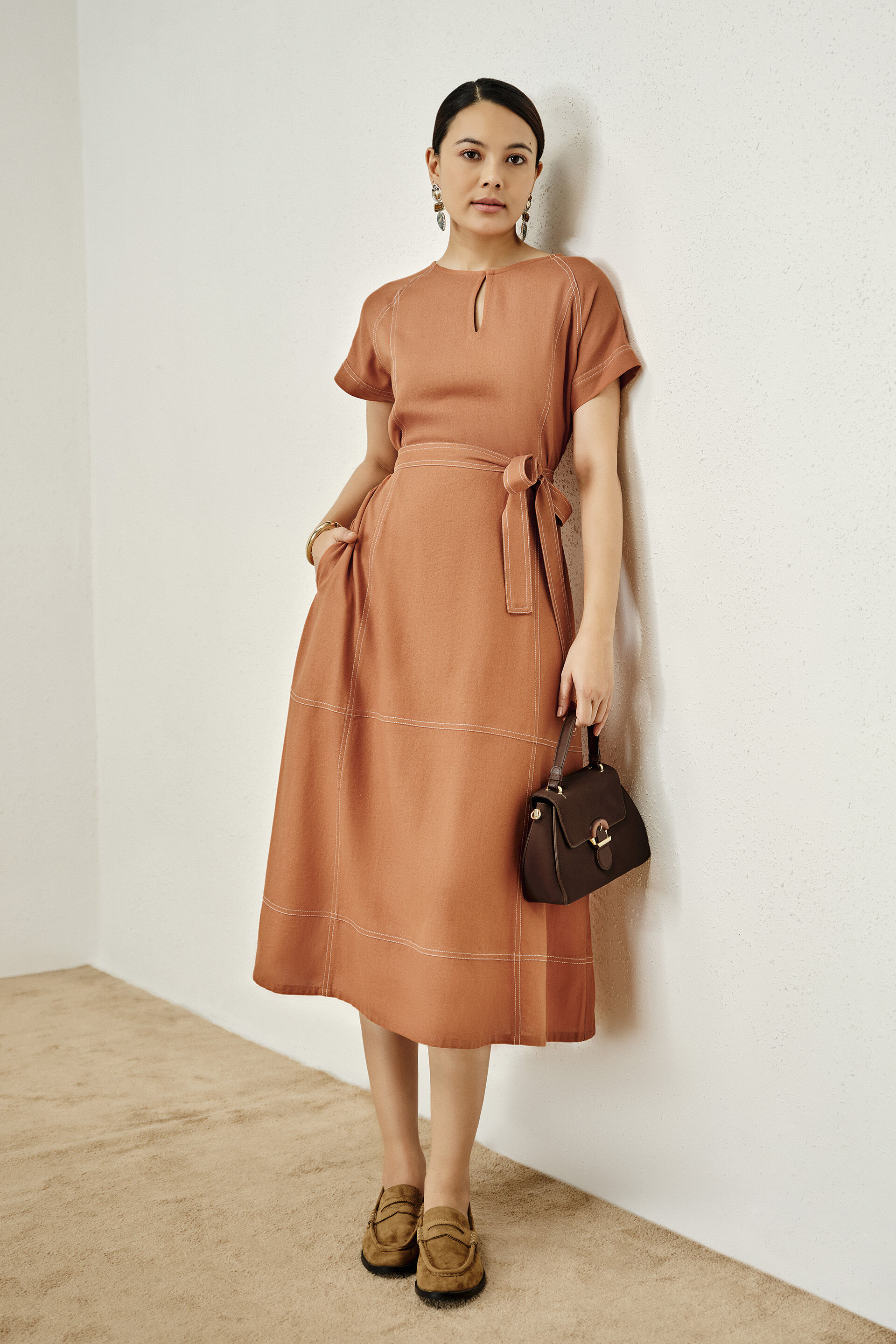 The Classic Rust Dress, Rust, image 3